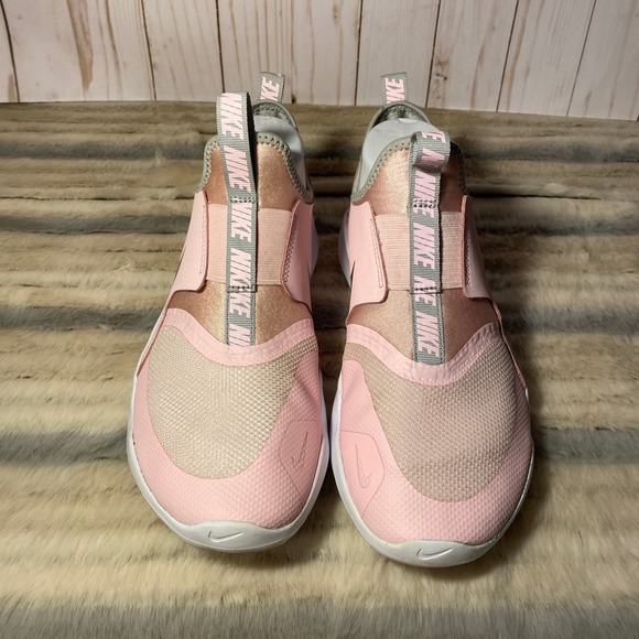 Nike Flex Runner Slip On Pink Running Shoes‎ Sneakers AT4662-609 6.5Y/8.5W - Picture 1 of 8